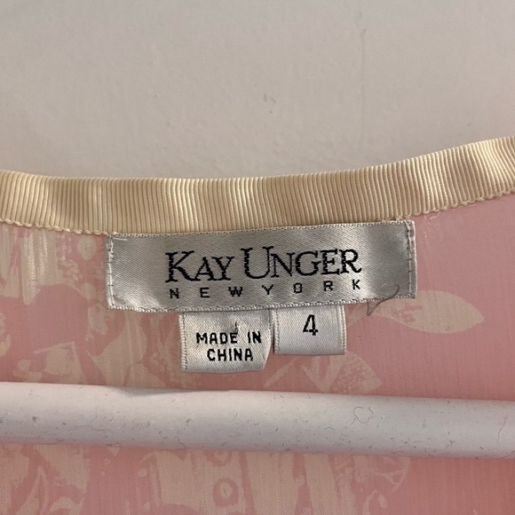 Vintage Kay Unger Pink Silk Tea Dress - Picture 6 of 12
